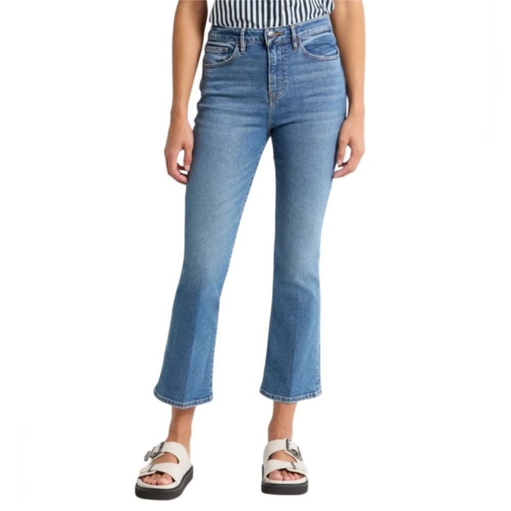 Frame Denim Le Crop Mini Bootcut Jeans in Bixby Blue SZ 33 EUC - Picture 1 of 7